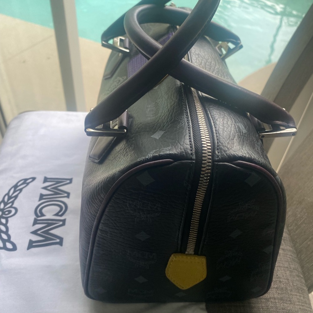 MCM Black Duffel Bag with Colorful Panels Like New